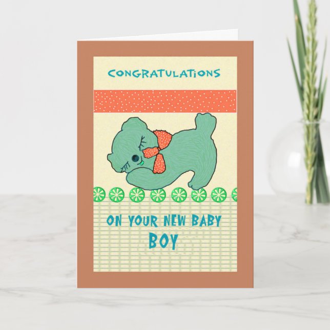 Congratulations Card for New Baby Boy (Front)