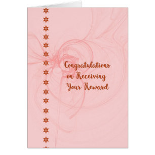 Congratulations Card on Receiving Award in Peach