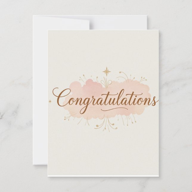 Congratulations Card – Simple & Elegant Greeting  (Front)