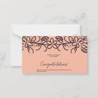 Congratulations card to newly weds