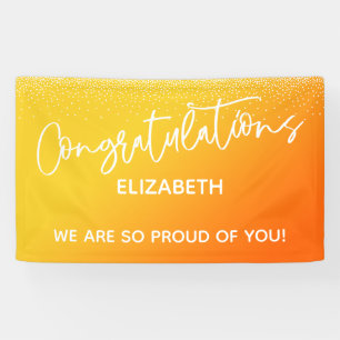 Congratulations Casual Orange & Yellow Ombre Banner