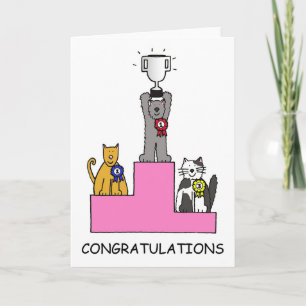 Congratulations Cat Show Success  Card