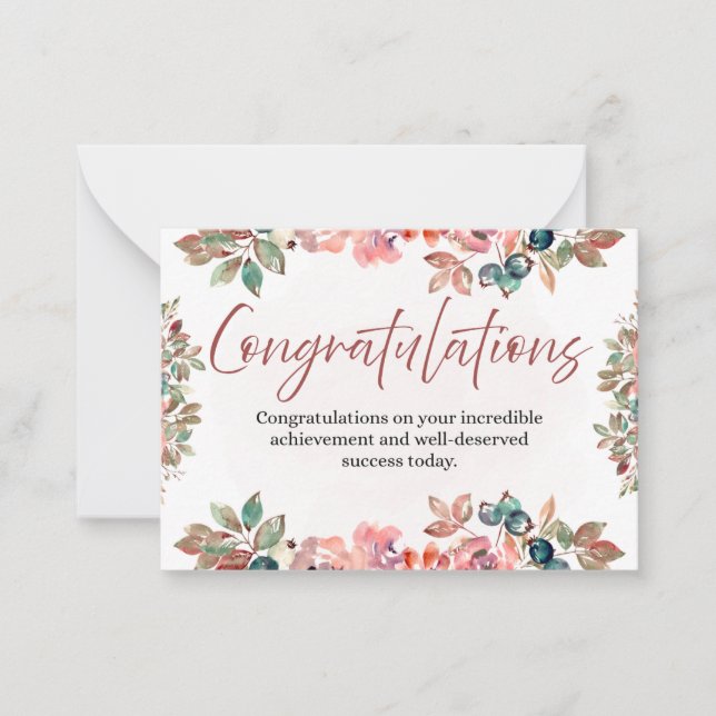 Congratulations Celebration Invitation Card (Front)