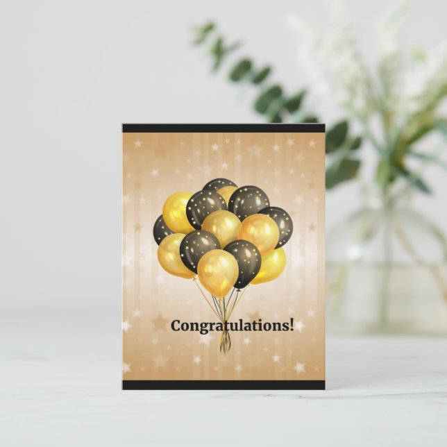 Congratulations! Celebration Postcard (Standing Front)