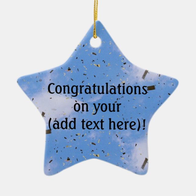 Congratulations Ceramic Tree Decoration (Front)