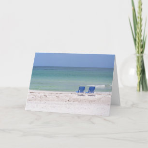 Congratulations Chairs on Beach Greeting Card