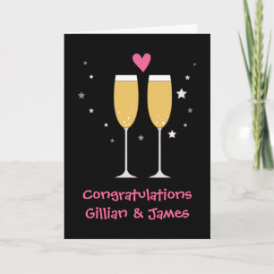 Congratulations champagne toast card