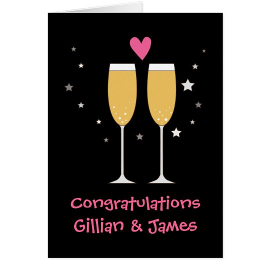 Congratulations champagne toast card