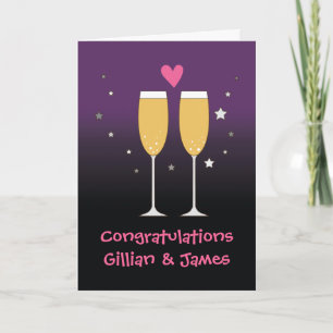 Congratulations champagne toast card