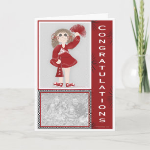 Congratulations Cheerleader Personalized Card
