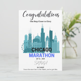Congratulations Chicago Marathon 2025 Runner Gift Holiday Card