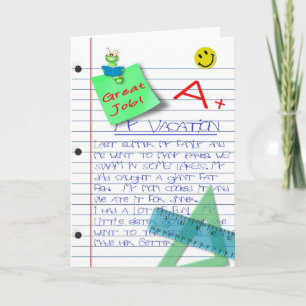 CONGRATULATIONS - CHILD - GRADES - PROJECTS CARD