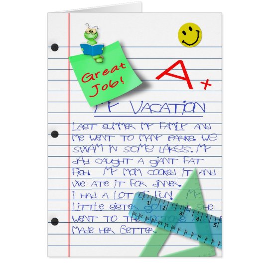 CONGRATULATIONS - CHILD - GRADES - PROJECTS CARD
