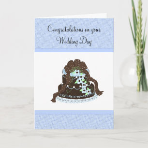 Congratulations Chocolate Wedding Cake Card