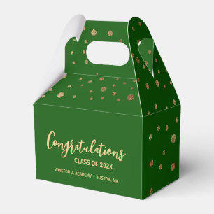 Congratulations class of 2024 Grad Green Gold Favour Box