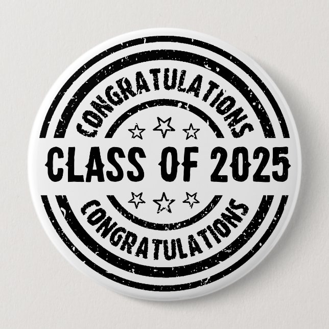 Congratulations Class of 20XX  10 Cm Round Badge (Front)