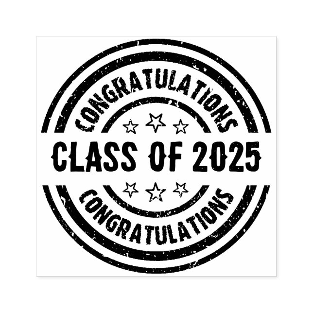 Congratulations Class of 20XX  Rubber Stamp (Imprint)