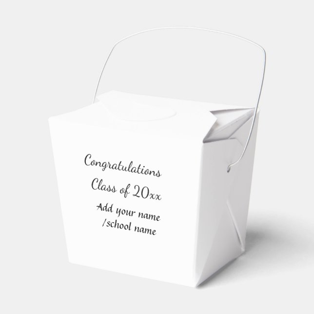 Congratulations class of add year name school col favour box (Front Side)