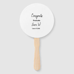 Congratulations class of add year name school col hand fan