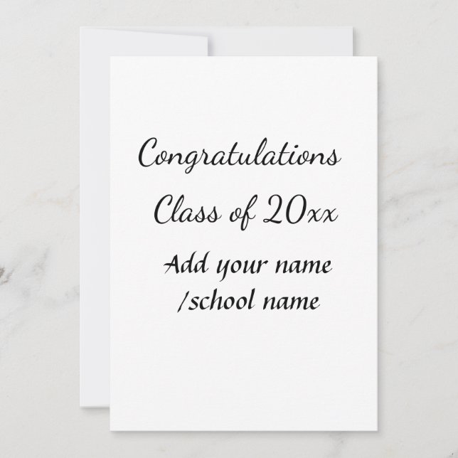 Congratulations class of add year name school col holiday card (Front)