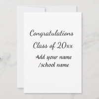 Congratulations class of add year name school col