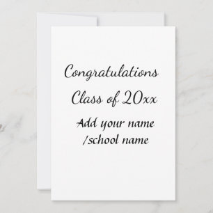 Congratulations class of add year name school col invitation