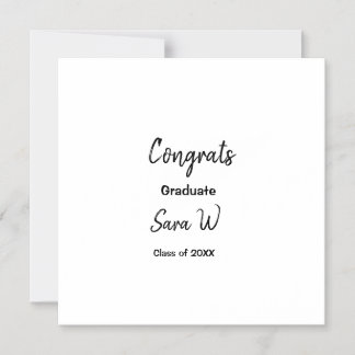 Congratulations class of add year name school col magnetic invitation