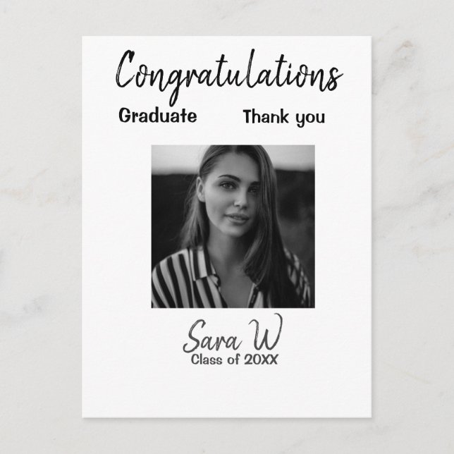 Congratulations class of add year name school col postcard (Front)