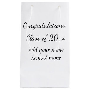 Congratulations class of add year name school col small gift bag