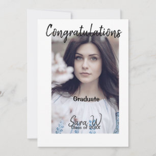 Congratulations class of add year name school col thank you card