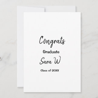 Congratulations class of add year name school col thank you card