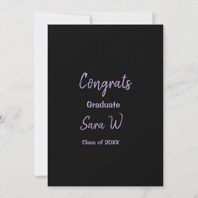 Congratulations class of add year name school col thank you card (Front)