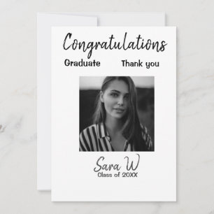 Congratulations class of add year name school col thank you card