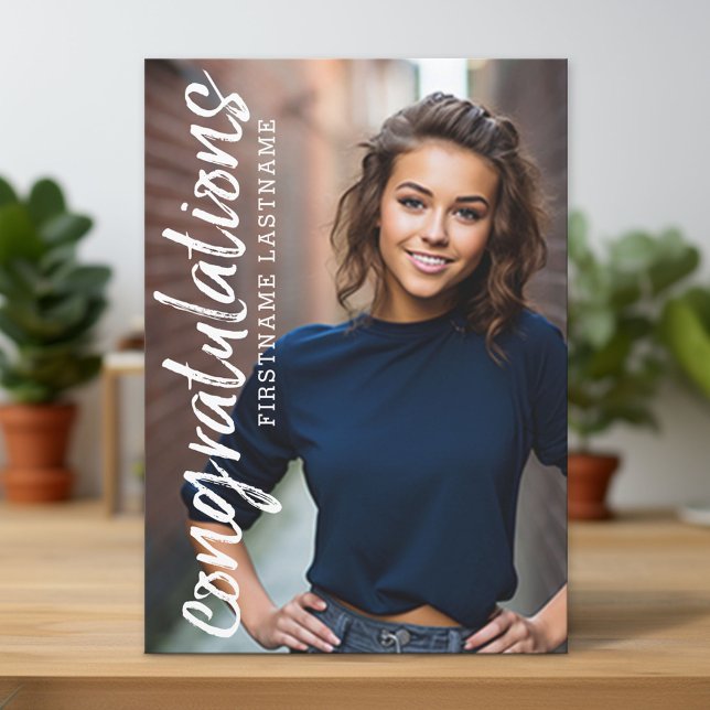 Congratulations Class of Any Year Grad Party photo Invitation (Custom Graduation Announcement and Invitation)