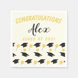 Congratulations Class Of Graduate Customise Name Napkin