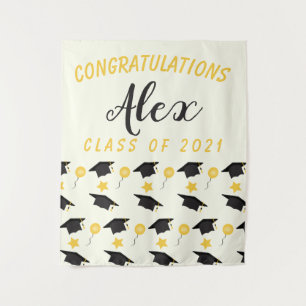 Congratulations Class Of Graduate Customise Name Tapestry