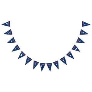 Congratulations Classic Nautical Anchor Stripes Bunting