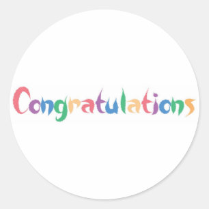 Congratulations Classic Round Sticker