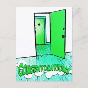 congratulations comic condo postcard