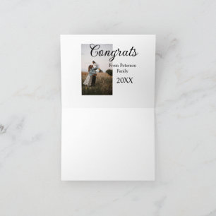 Congratulations congrats add family name photo yea thank you card