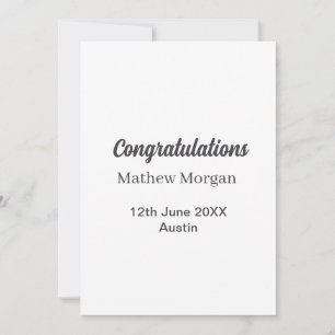 Congratulations congrats graduation name year clas invitation