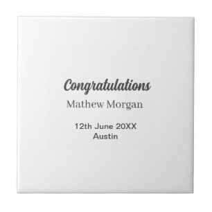 Congratulations congrats graduation name year clas tile