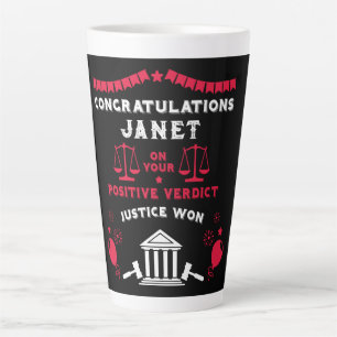 Congratulations Court Verdict Latte Mug