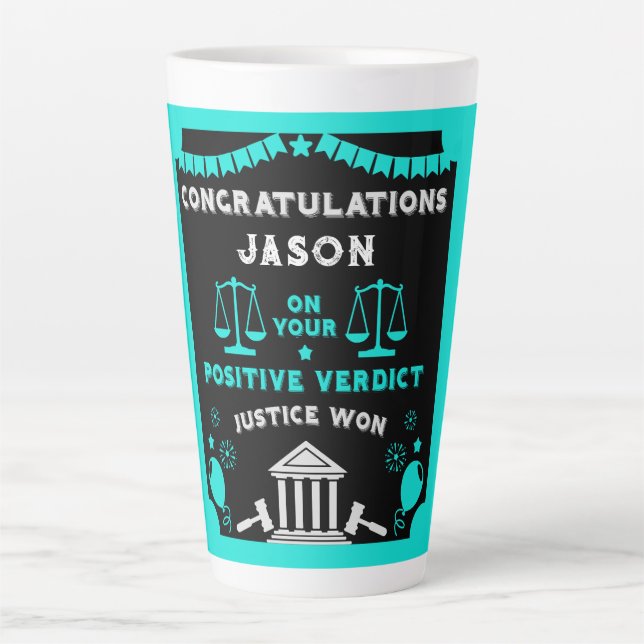Congratulations Court Verdict Latte Mug (Front)