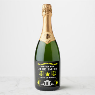 Congratulations Court Verdict Sparkling Wine Label