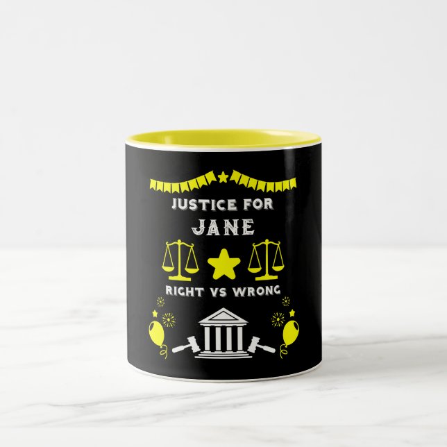 Congratulations Court Verdict Two-Tone Coffee Mug (Center)