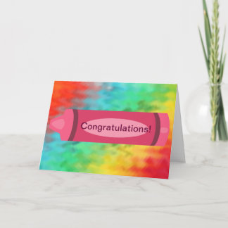 Congratulations Crayon Greeting Card