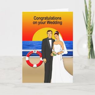 Congratulations Cruise Ship Wedding Greeting Card