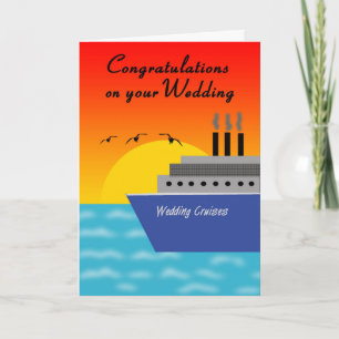 Congratulations Cruise Ship Wedding Greeting Card