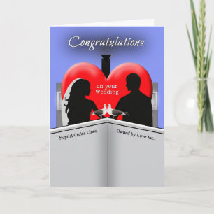 Congratulations Cruise Ship Wedding Greeting Card
